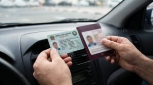 uae driving license and documents for talabat driver job