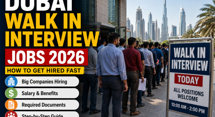 dubai walk in interview jobs 2026