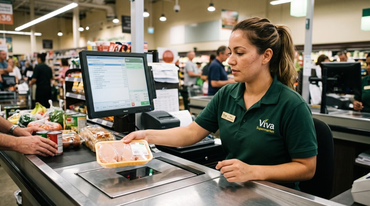 Viva Supermarket jobs in Dubai cashier at checkout